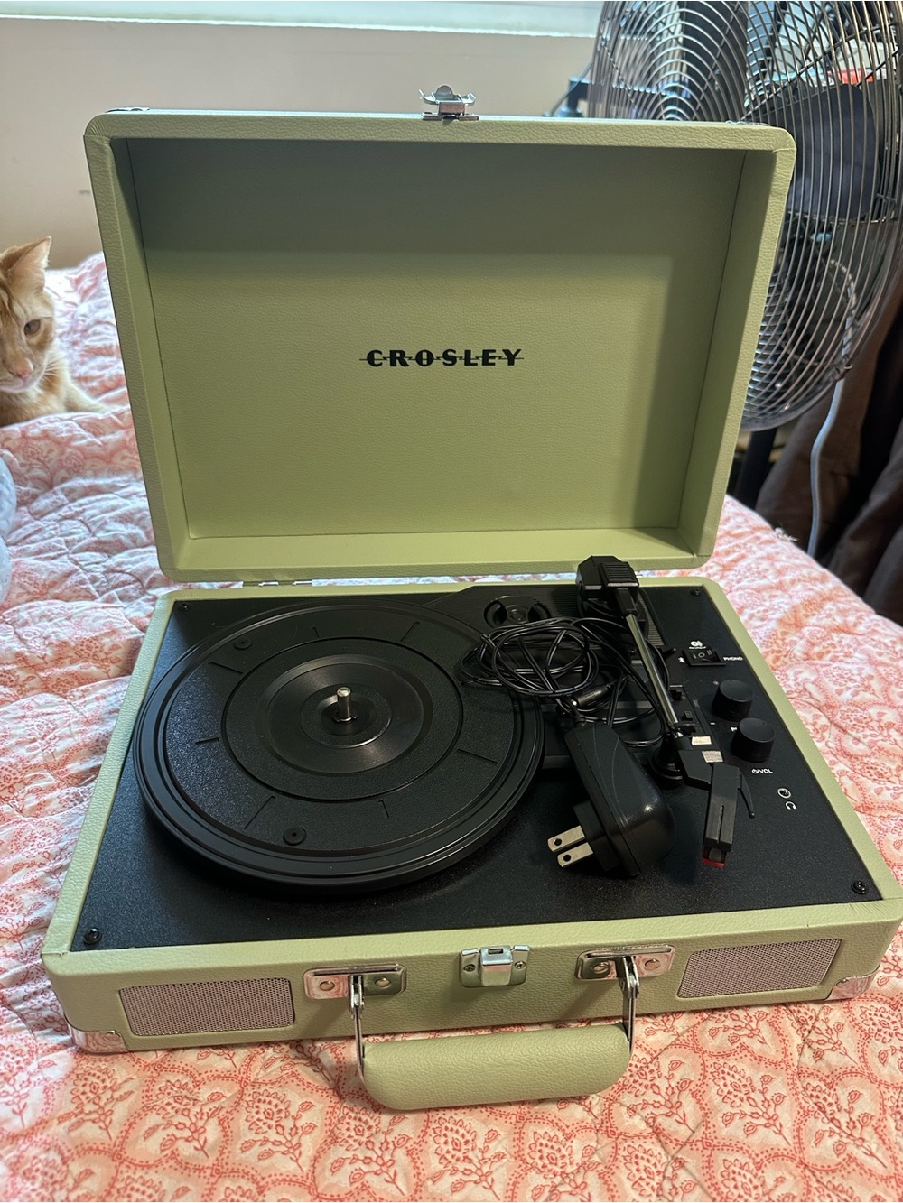 Crosley Light Green Portable Suitcase Turntable